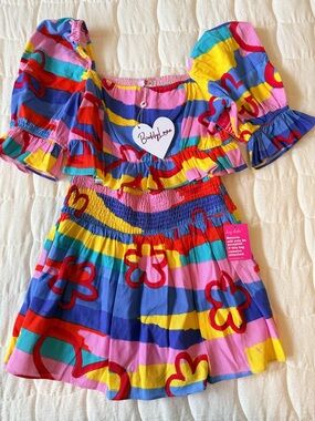 BuddyLove Smocked Two-Piece Skort Set